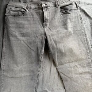 7 For All Mankind Men's Grey Slim Straight Jeans Size 42 like new